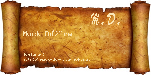 Muck Dóra névjegykártya